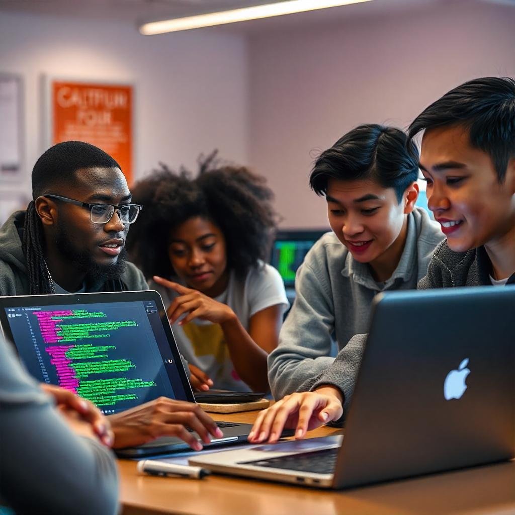 Concept art for interactive coding platforms